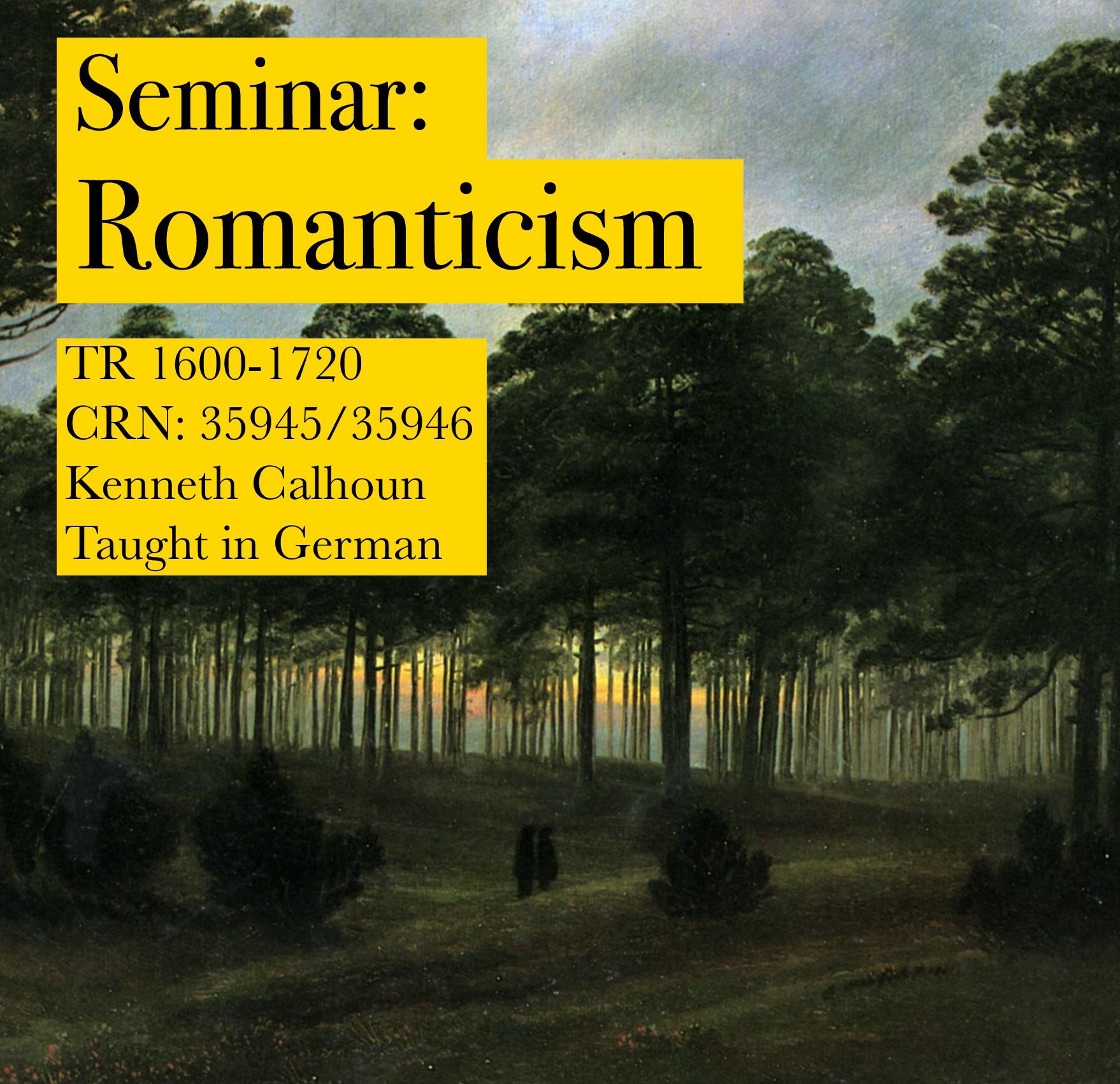 GER 407/507 Seminar: Romanticism 2